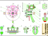 Bản vẽ AutoCAD Cơ cấu phanh đĩa